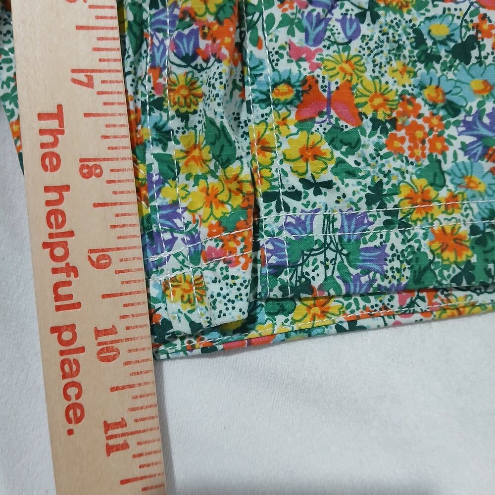 DULUTH TRADING Heirloom Gardening Short Overalls XXL NWT Ditsy Garden Floral - Picture 11 of 12